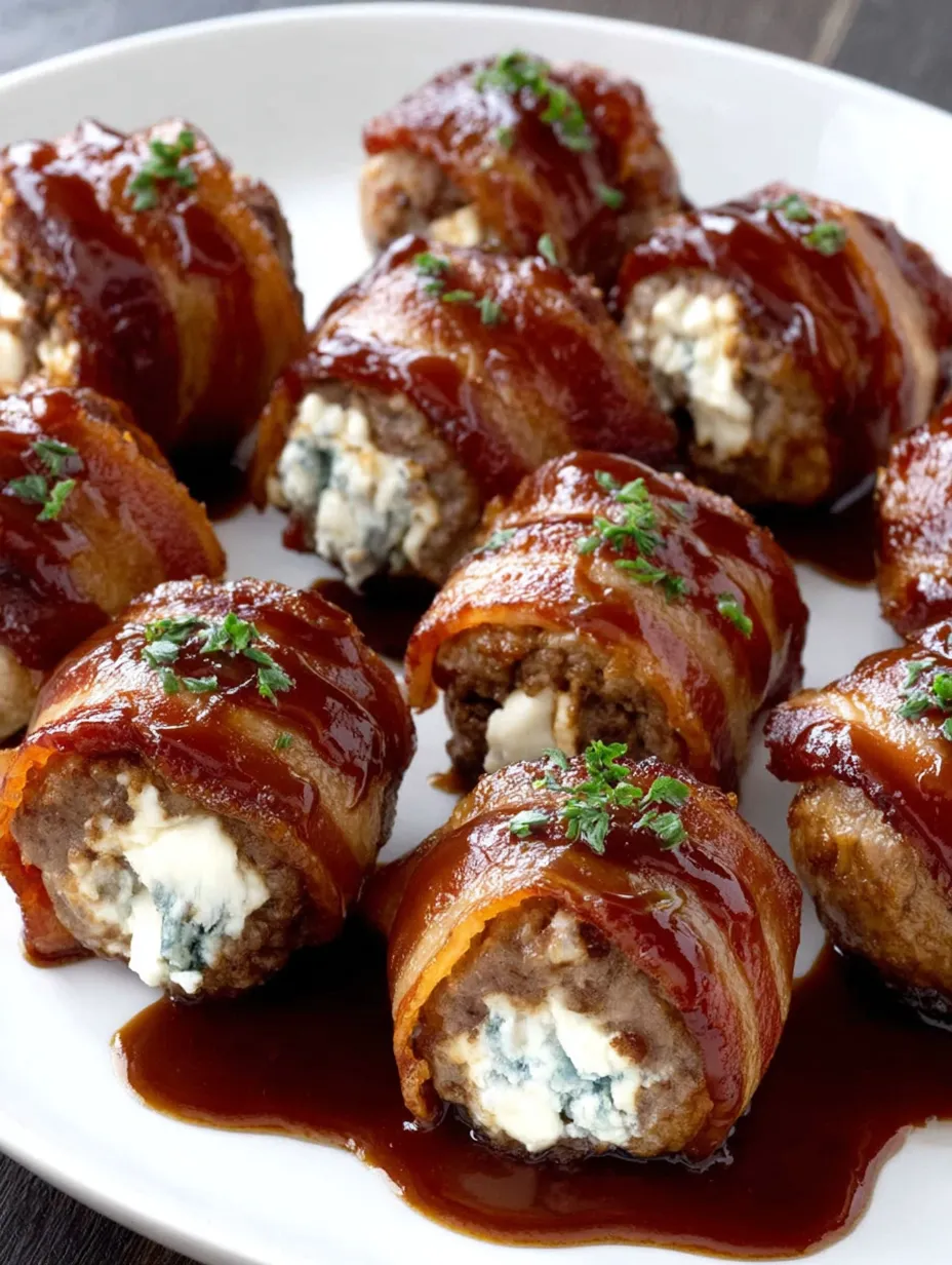 Cheddar-stuffed BBQ bacon bombs.