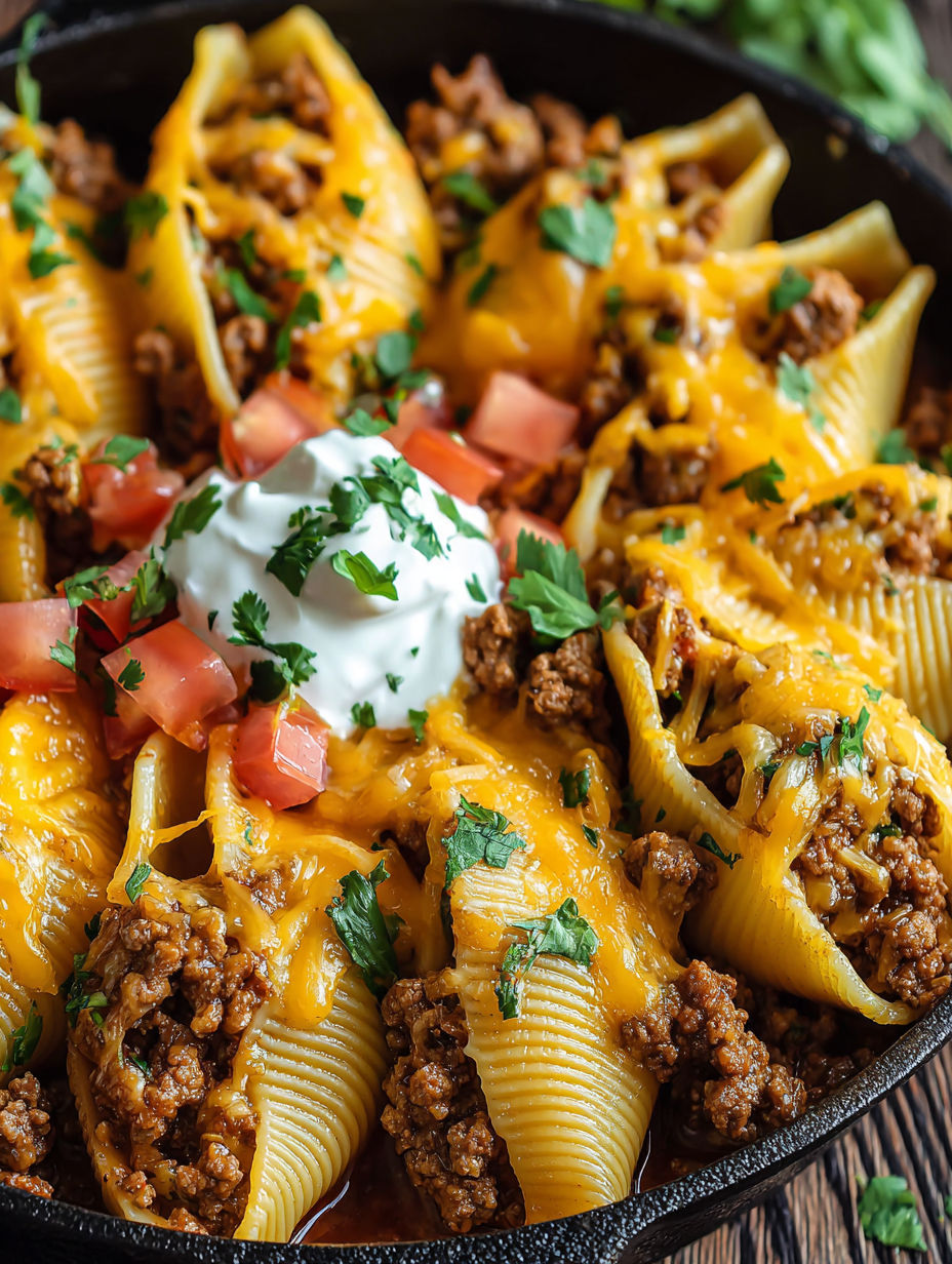 A bowl of food with a white sauce on top.
