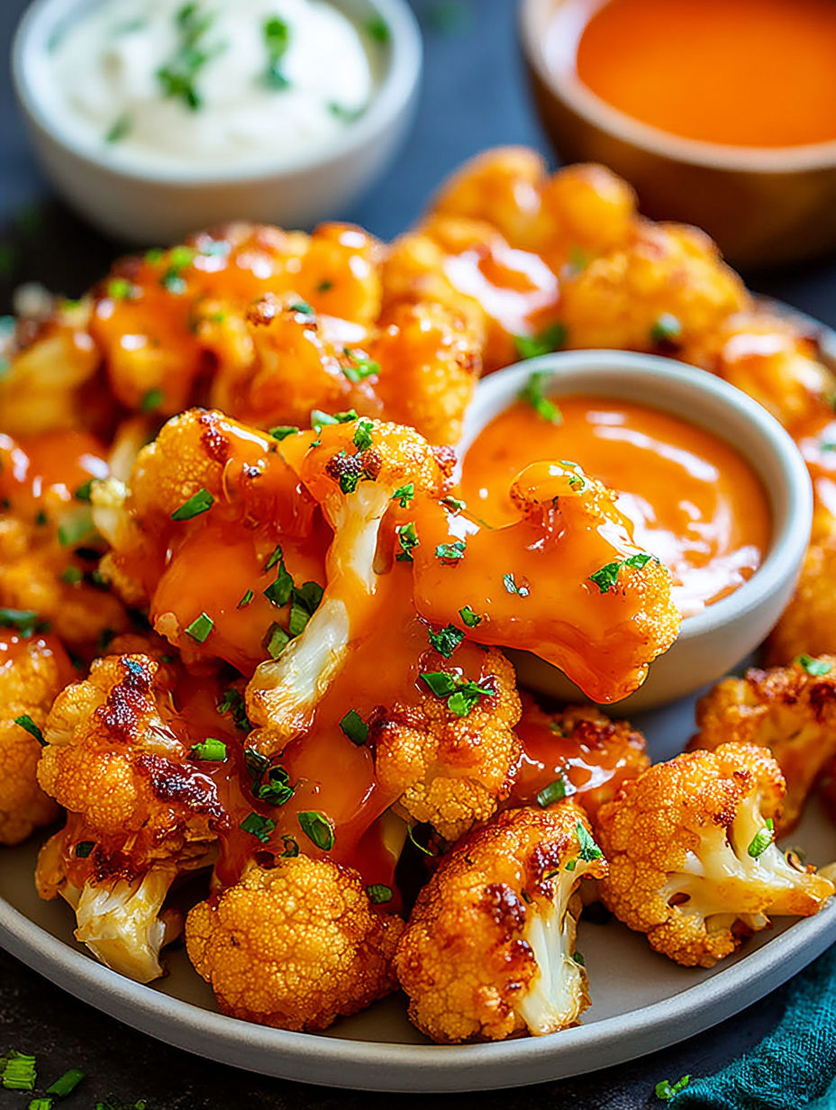 A bowl of cooked cauliflower with a sauce.