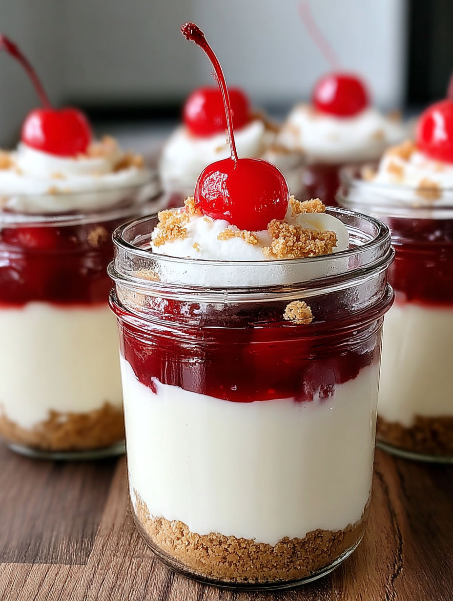 A dessert with a cherry on top.