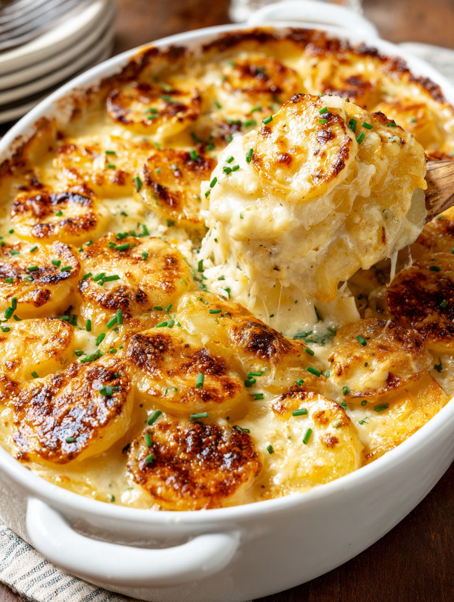 A bowl of food with a spoon in it.