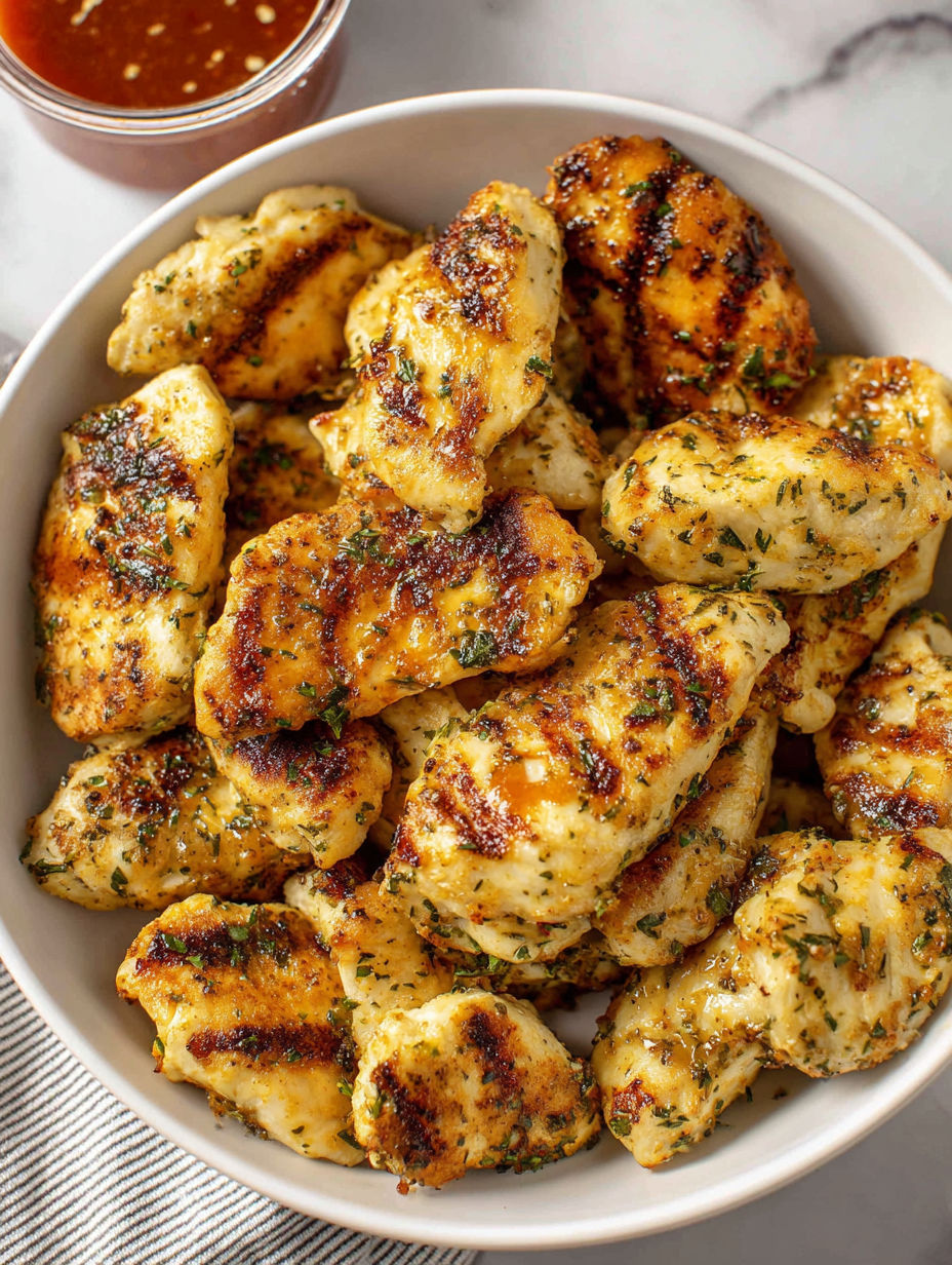 A bowl of chicken wings with a spicy sauce.