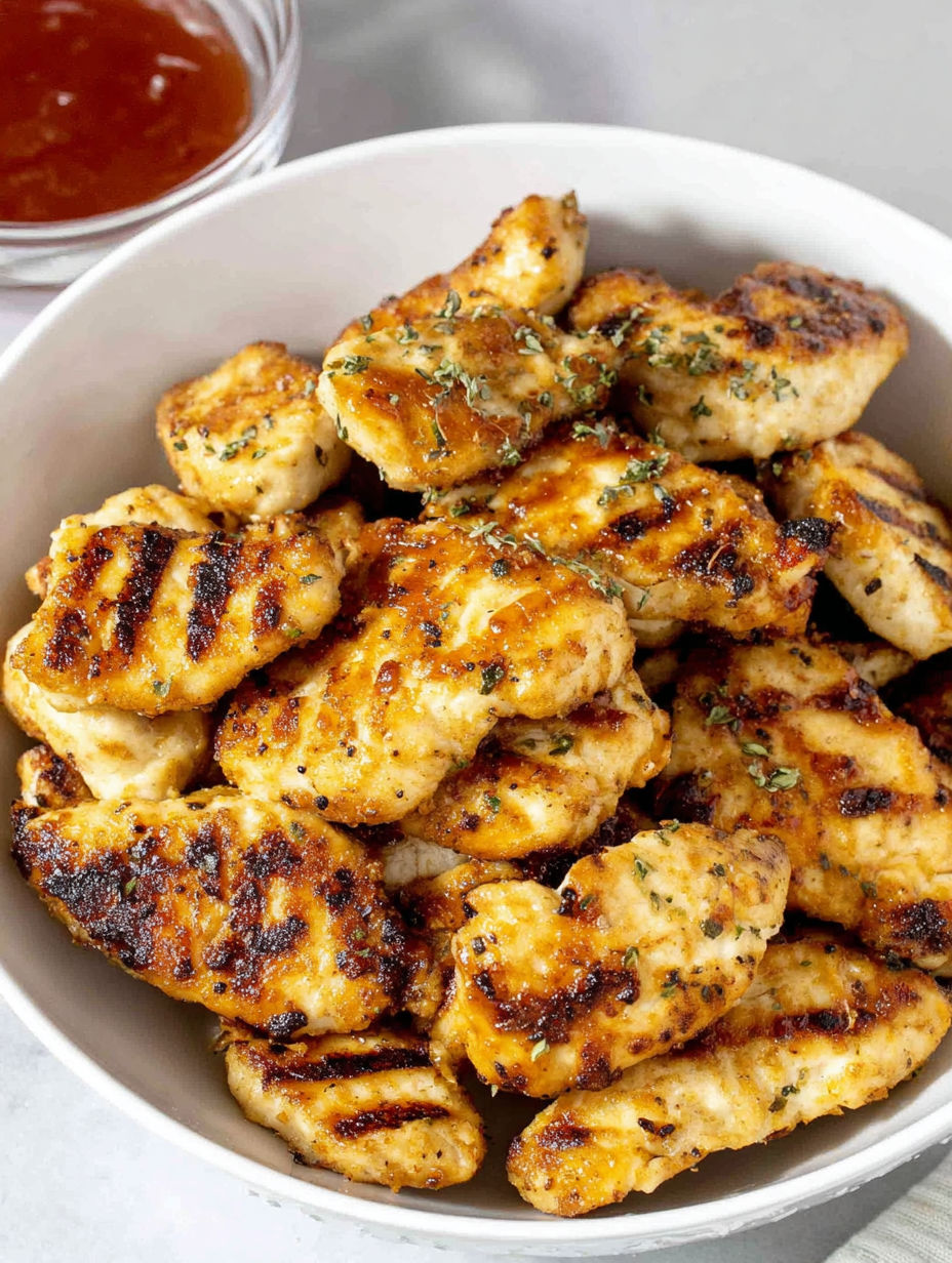 A bowl of chicken wings with a side of barbecue sauce.