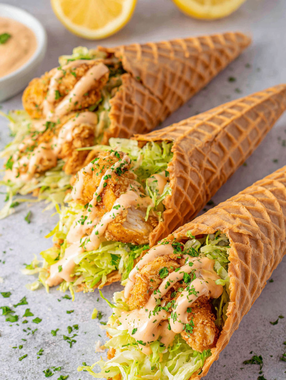 A close up of a food item with lettuce and a sauce.