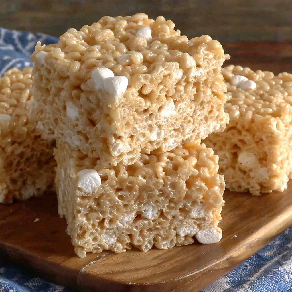 A stack of Rice Krispie treats.