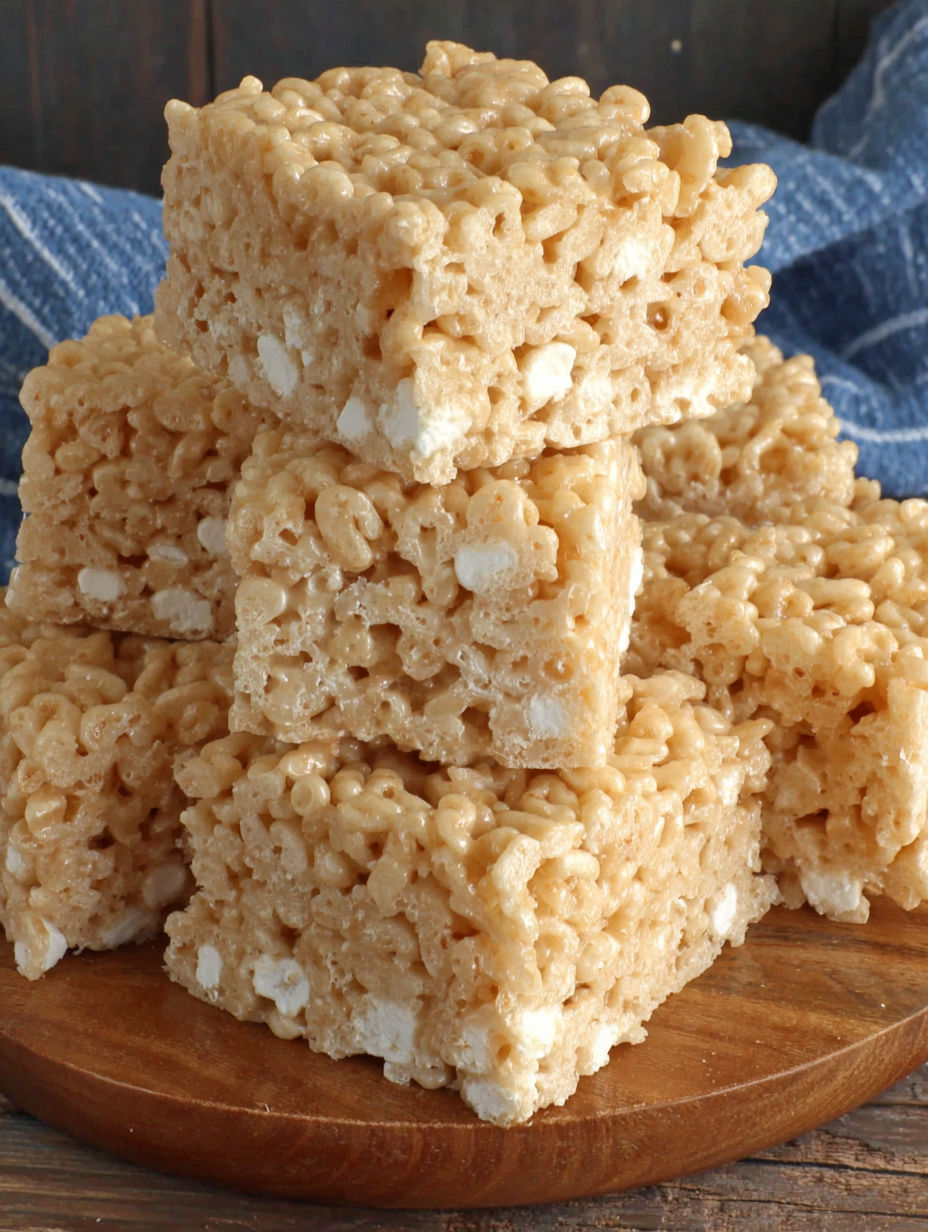 A stack of Rice Krispie treats.