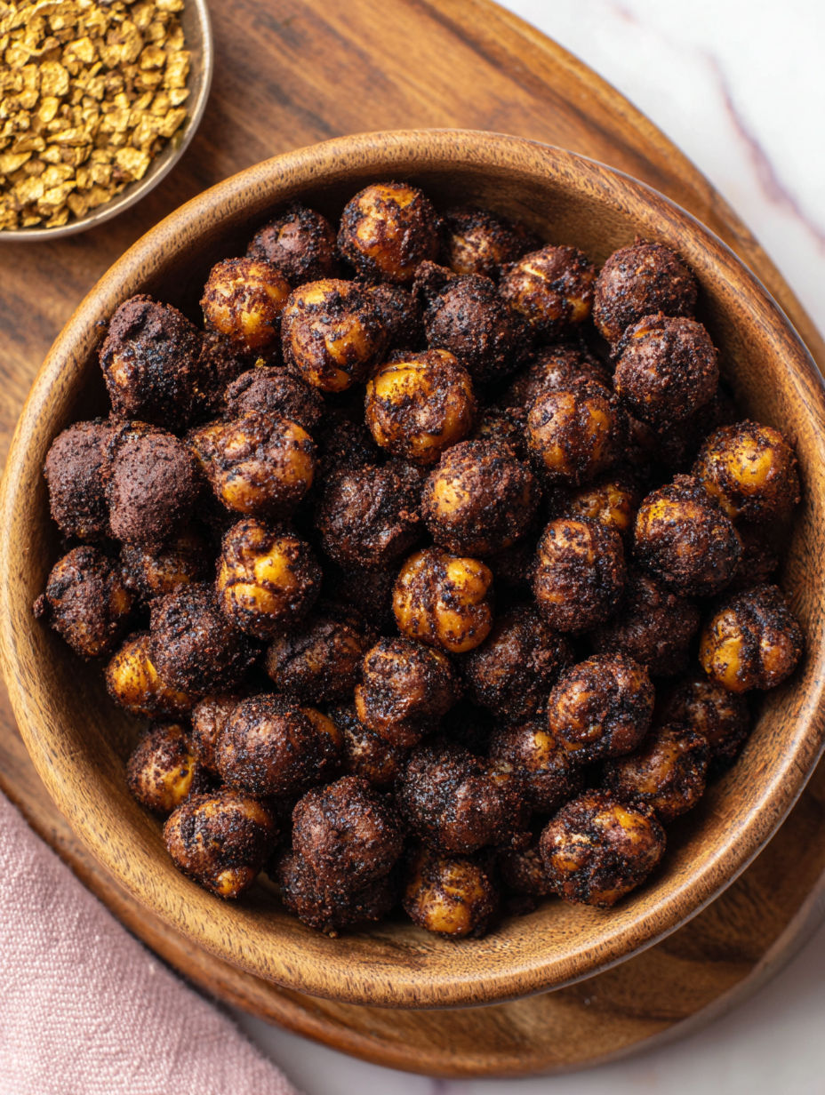 A bowl of cocoa puffs with a spoon in it.