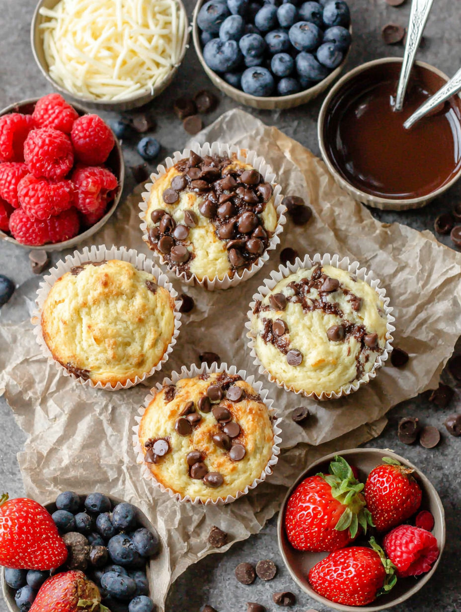 A variety of muffins with different flavors.