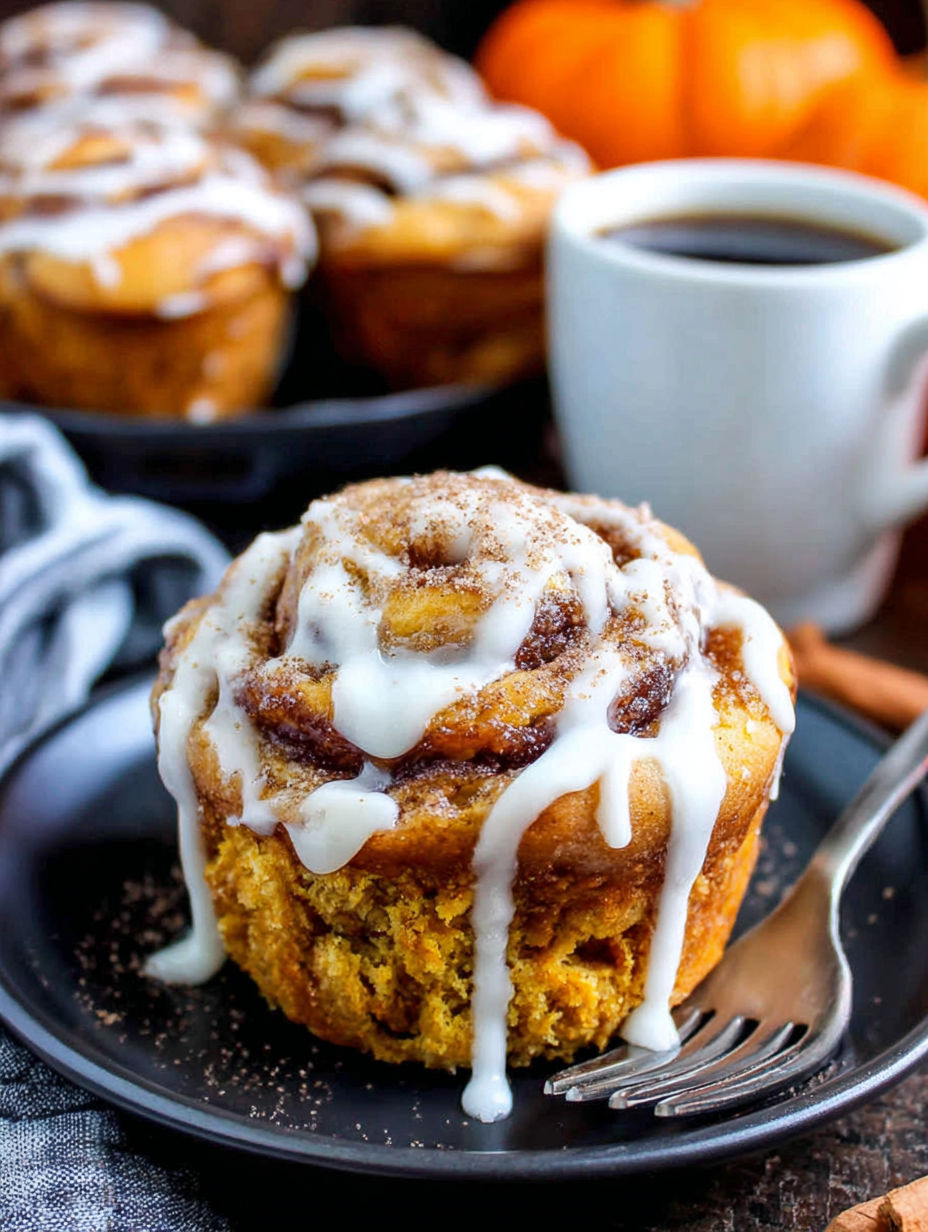 A cupcake with white frosting and cinnamon.