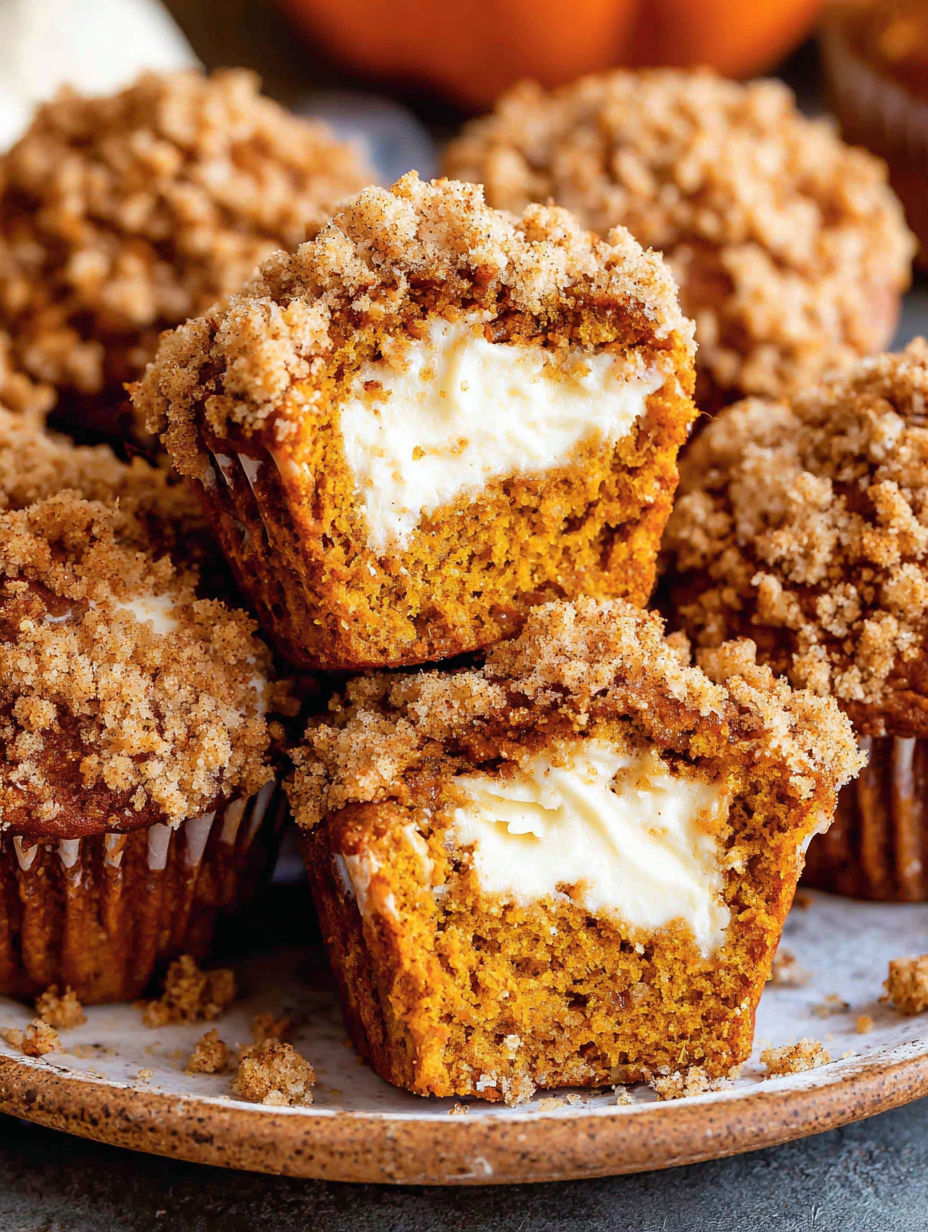 Pumpkin Cream Cheese Muffins.