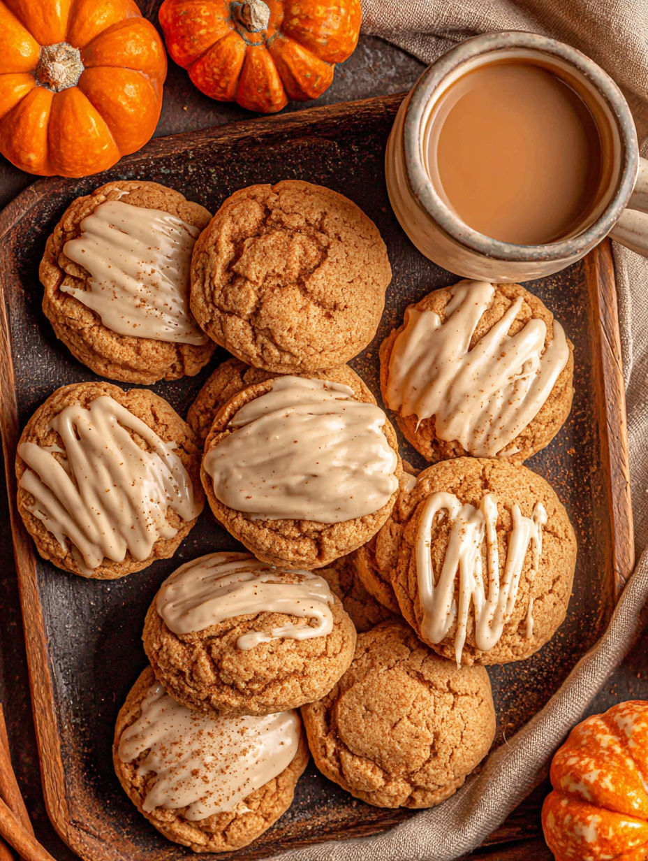 Fluffy Pumpkin Spice Latte Cookies.