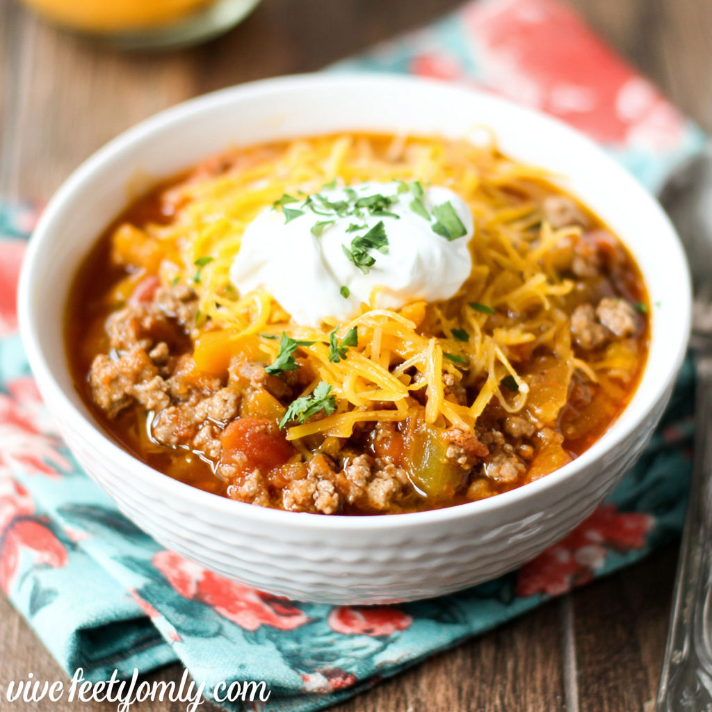 A bowl of chili with cheese on top.
