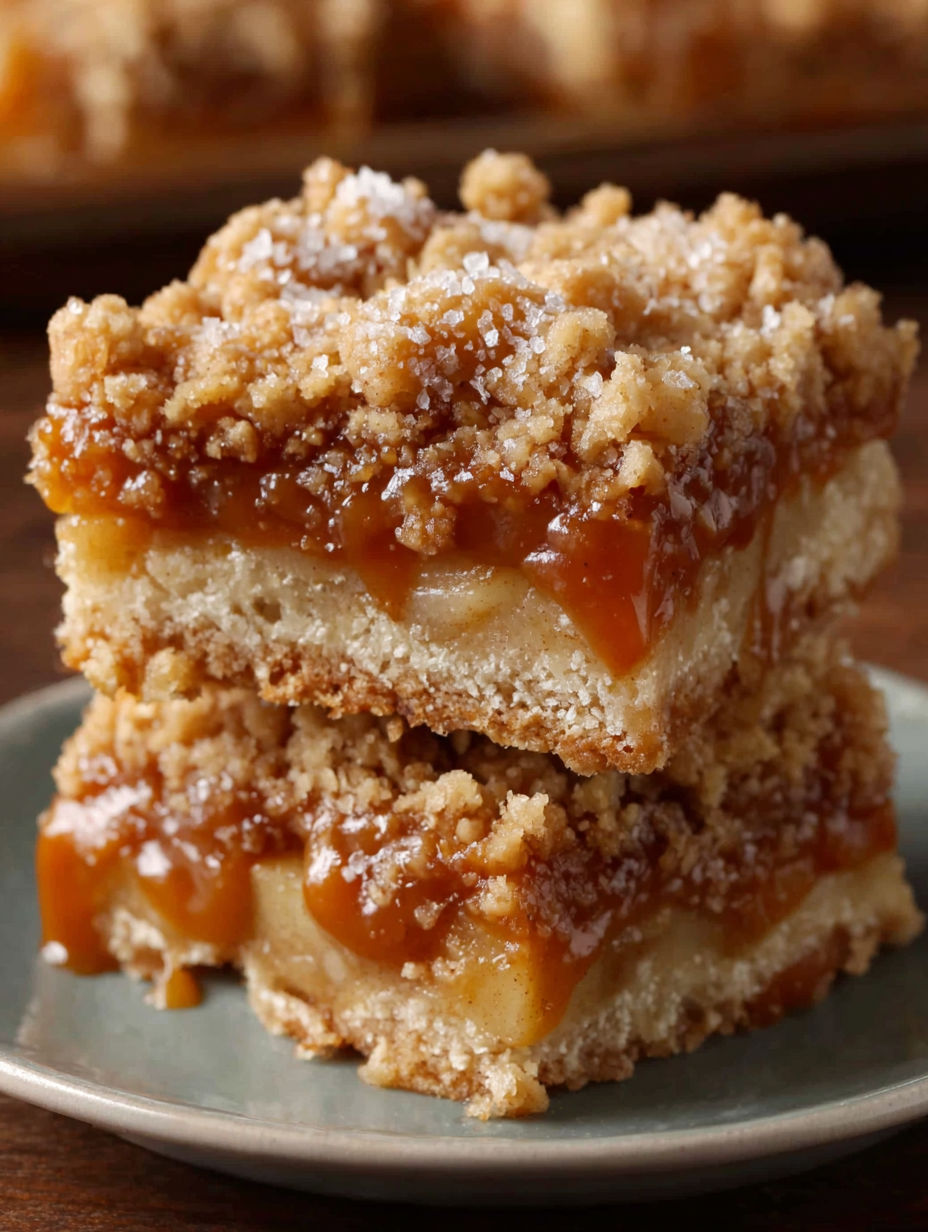 A close up of a dessert with caramel drizzled on top.
