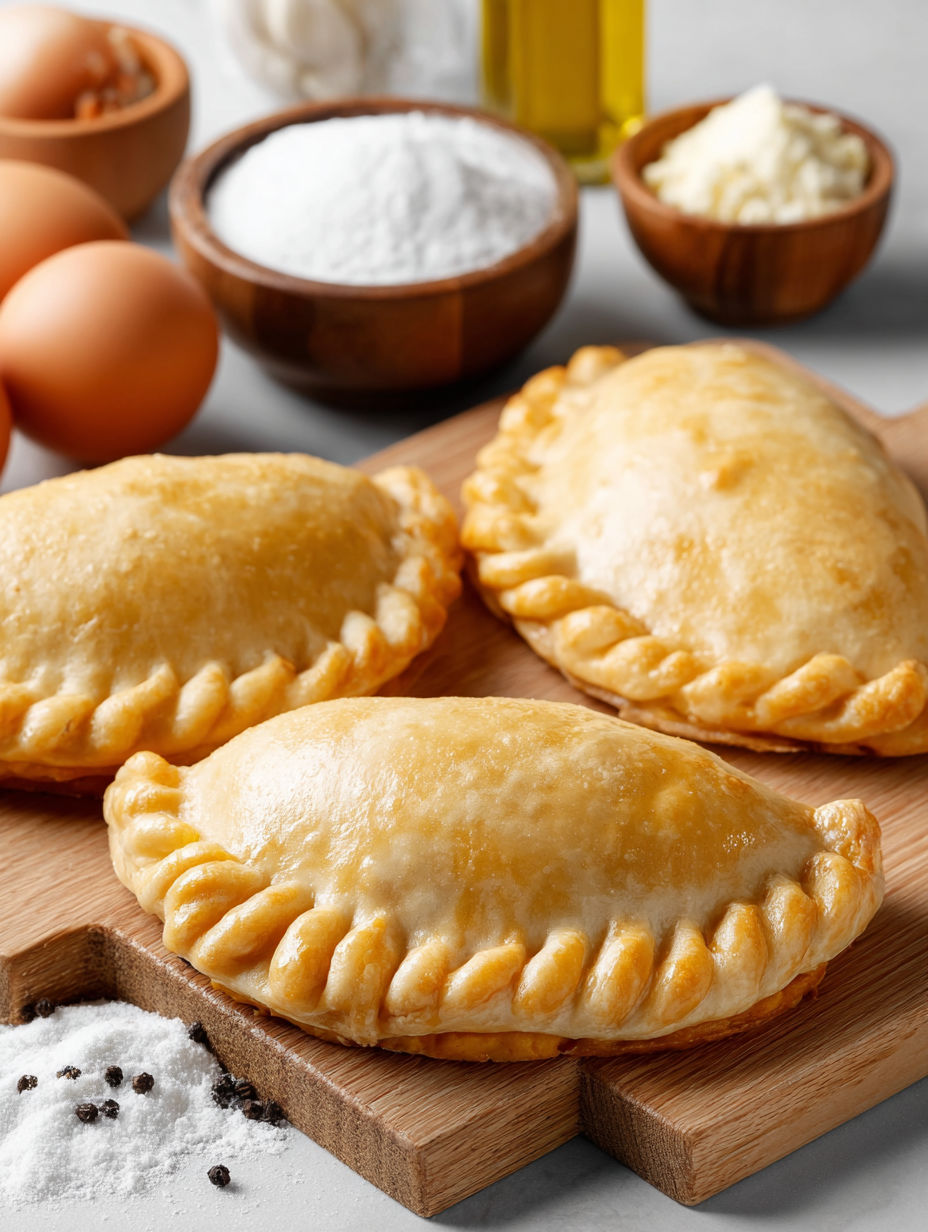 Three empanadas with butternut squash filling.
