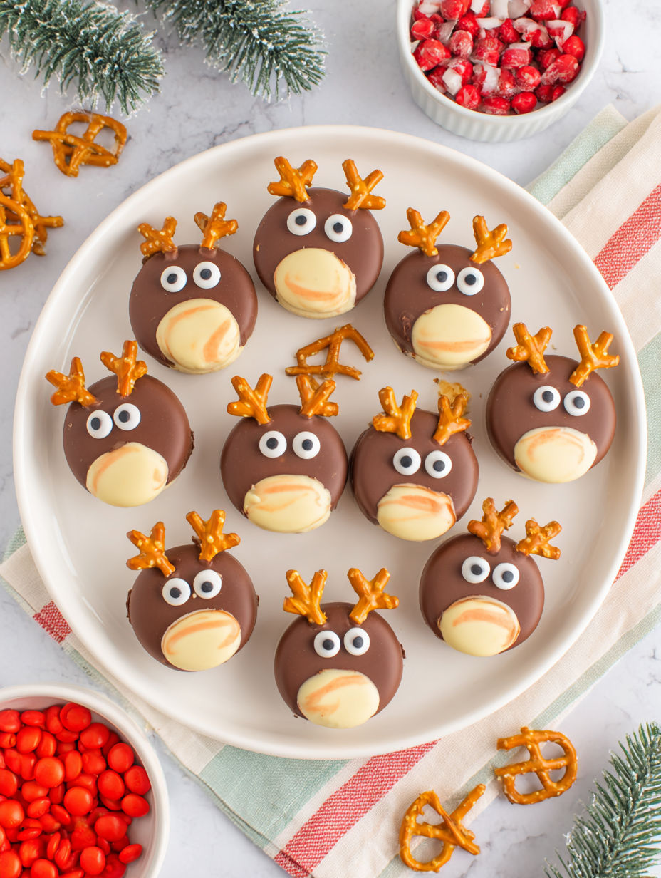 Adorable Reindeer Oreos - Quick & Festive Holiday Idea!.