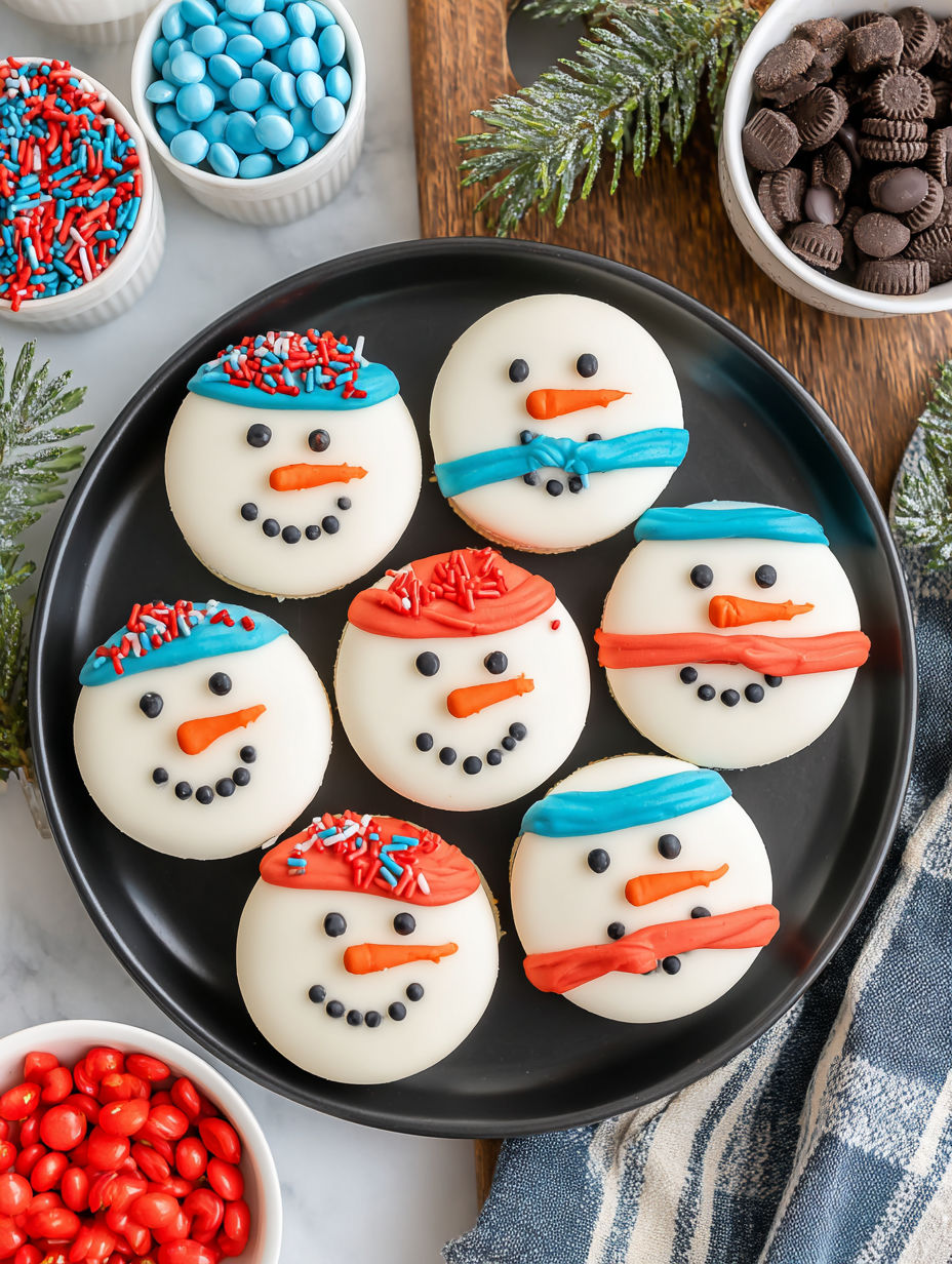 Snowman Oreos - Perfect Christmas Party Treat!
