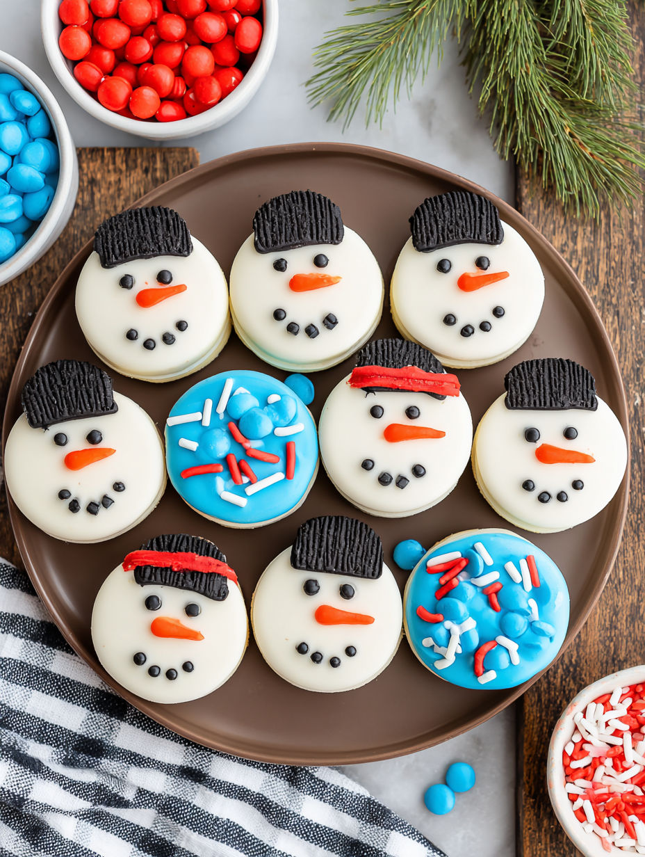 Snowman Oreos - Perfect Christmas Party Treat!