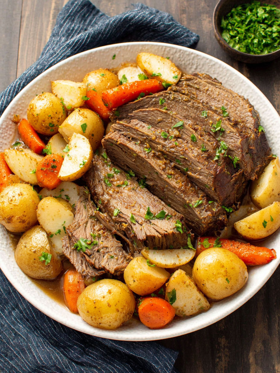 A plate of food with potatoes, carrots, and meat.