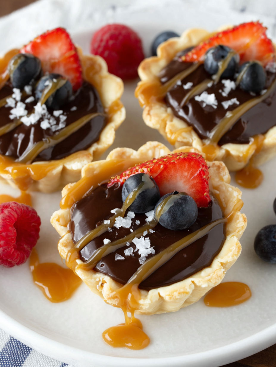 A chocolate dessert with a strawberry on top.