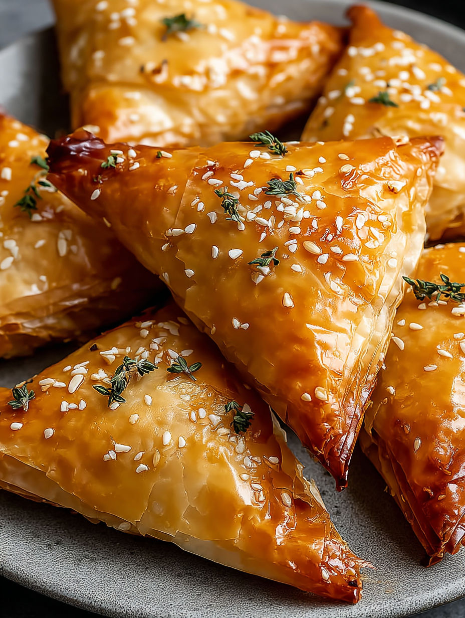 Pumpkin Phyllo Triangles - Seasonal Party Perfection!.