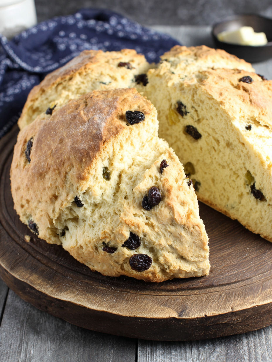 A slice of Irish soda bread.
