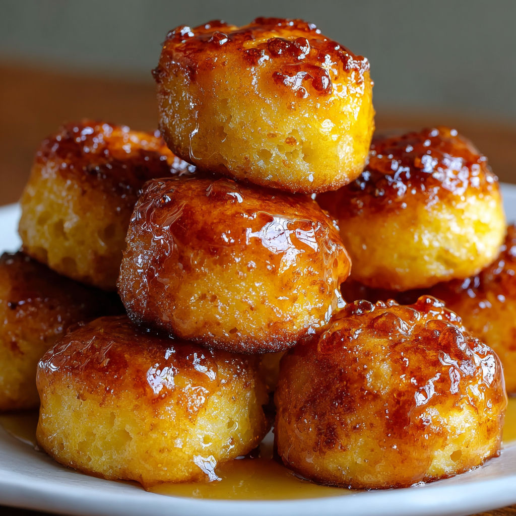 A plate of honey cornbread poppers.