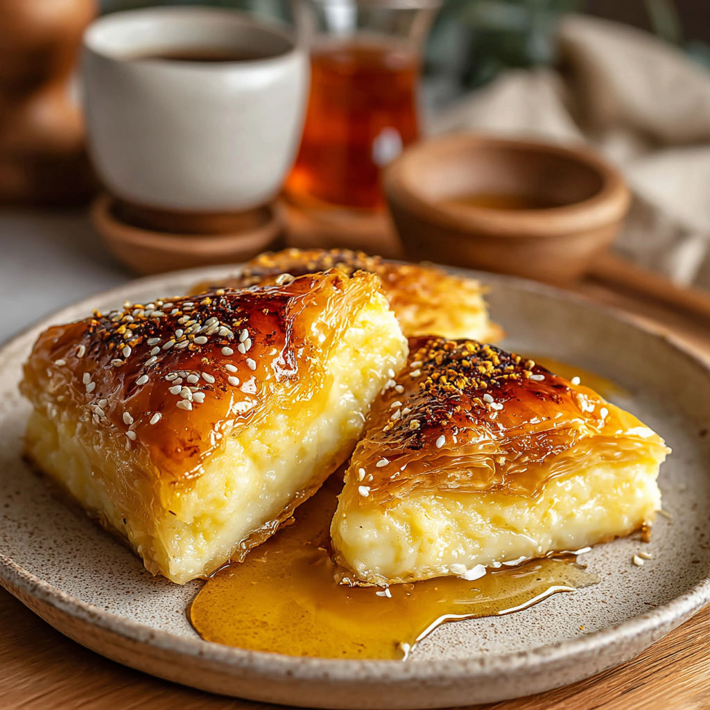 Golden Greek Honey Pie.