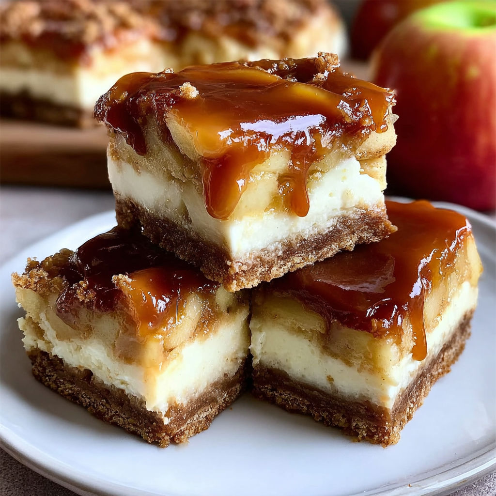 Caramel Apple Cheesecake Bars.