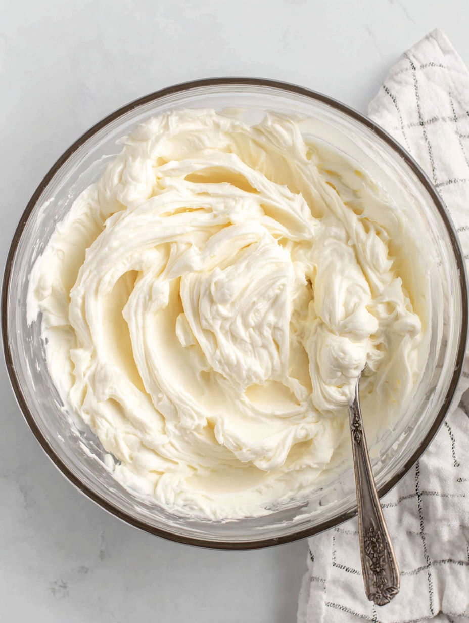 A bowl of cream cheese frosting.
