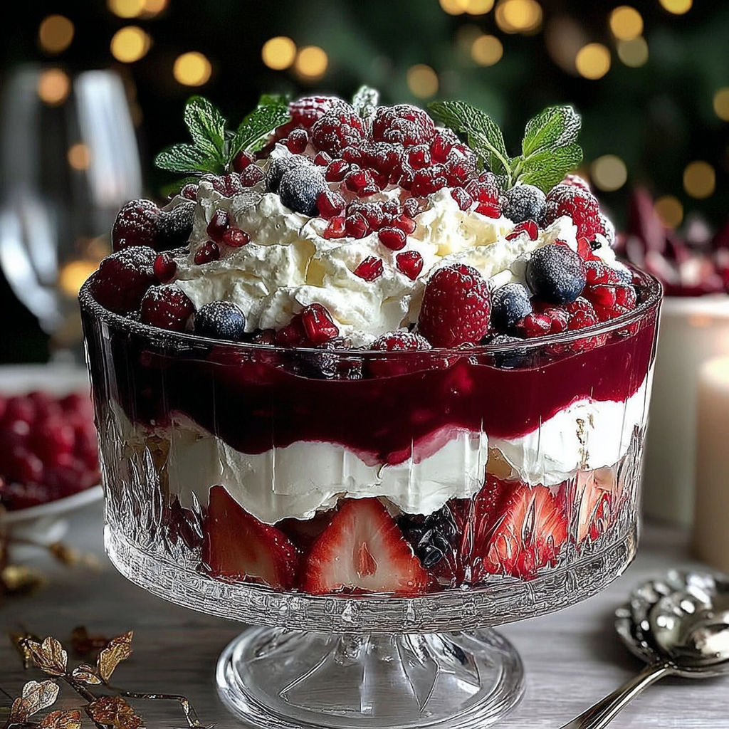 A Christmas Pavlova Trifle with layers of holiday joy.