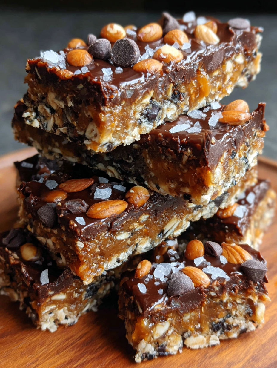 A stack of chocolate protein bars.