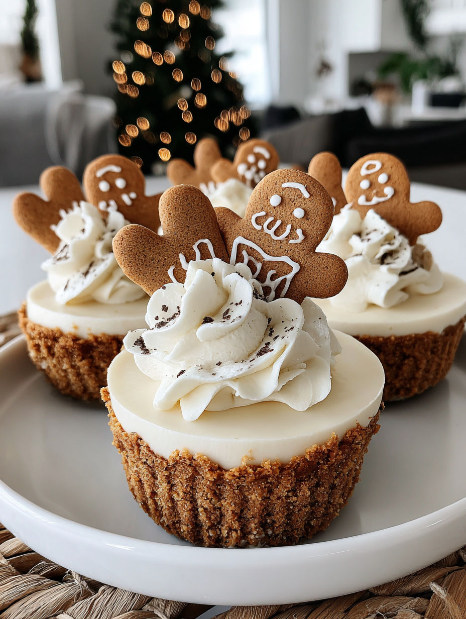 A plate of gingerbread cheesecake with white frosting.