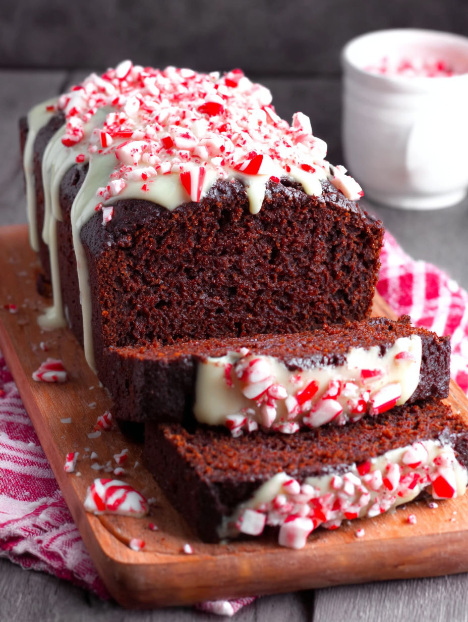 A slice of chocolate peppermint cake.