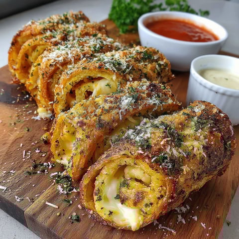 A plate of cheesy garlic butter rollups.