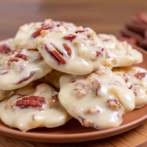 A plate of pecan pralines.