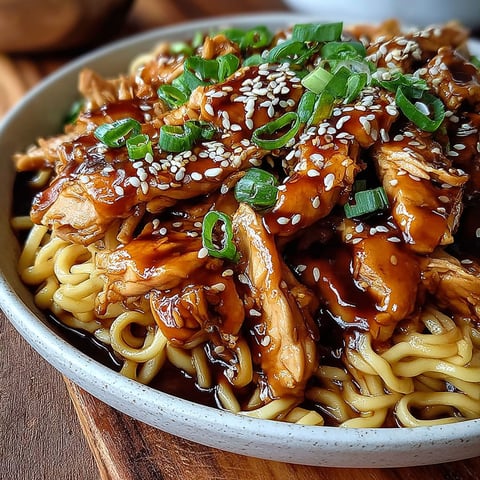 A bowl of chicken teriyaki noodles.