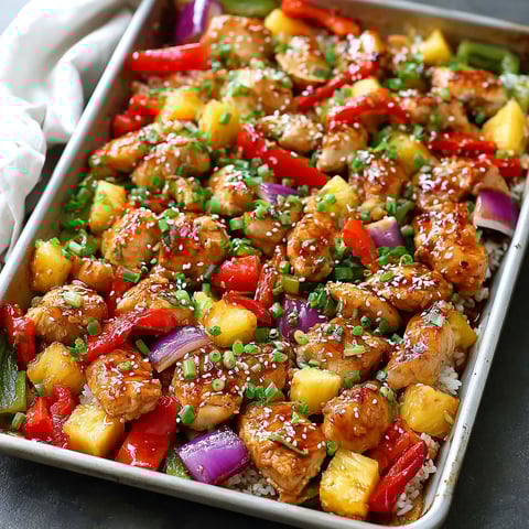 A pan of chicken with peppers and onions.