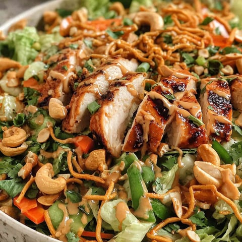 A bowl of chicken cashew crunch salad.