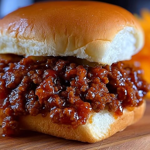 A BBQ sloppy joe sandwich on a bun.