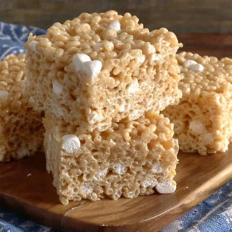 A stack of Rice Krispie treats.