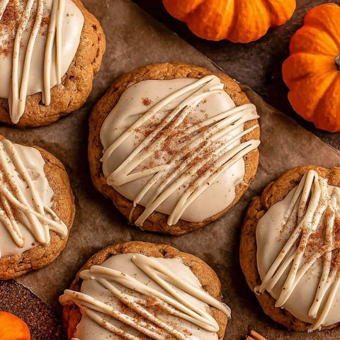 Fluffy pumpkin spice latte cookies.