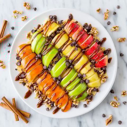 A plate of Caramel Apple Nachos.