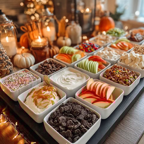 A table with a variety of desserts on it.