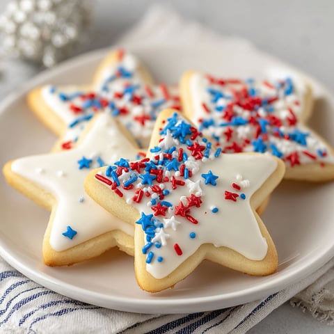A plate of American Star Sugar Cookies.