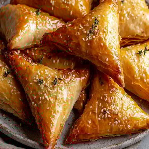 Pumpkin Phyllo Triangles - Seasonal Party Perfection!