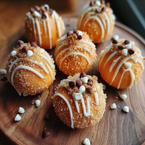Pumpkin bites on a wooden board.