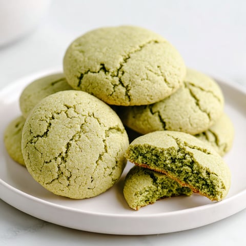 A plate of green cookies.