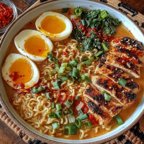 A plate of food with chicken, noodles, and vegetables.
